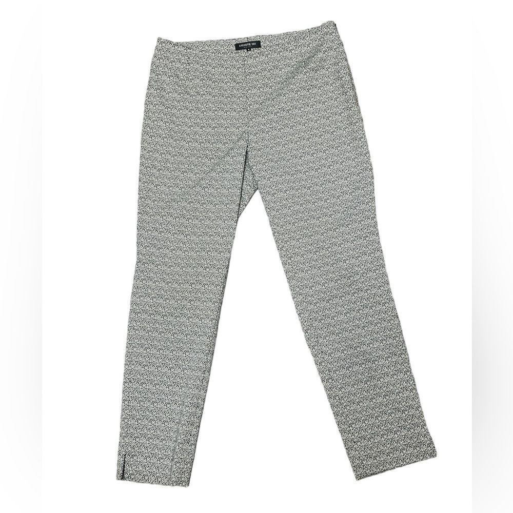 Lafayette 148 Black and White Patterned Pants stanton size 8